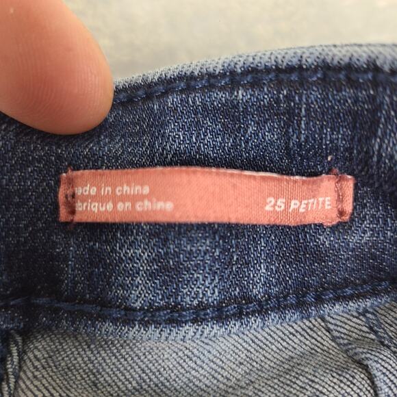 Anthropologie Pilcro The Skipper Long High Rise Wide Leg Jeans Size 25P 25 X 25 - Picture 4 of 10